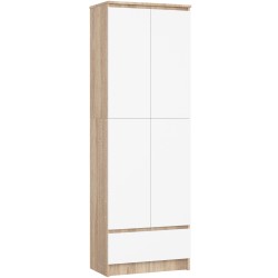REGAŁ ZAMKNIETY R60 2D 1SZ CLP PK DĄB SONOMA / BIAŁY