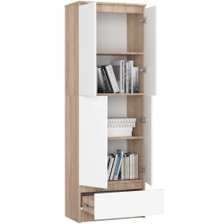 REGAŁ ZAMKNIETY R60 2D 1SZ CLP PK DĄB SONOMA / BIAŁY