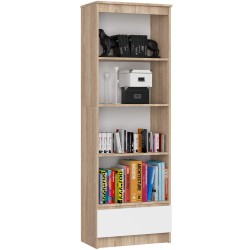 REGAŁ R60 1SZ 4P CLP PK DĄB SONOMA / BIAŁY