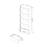 Regał R 60 cm CLP 1 szuflada 4 półki - biały-cappuccino połysk
