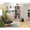 Regał R 60 cm CLP 1 szuflada 4 półki - biały-cappuccino połysk
