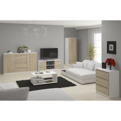 REGAŁ R60 1SZ 4P CLP BIAŁY / SONOMA