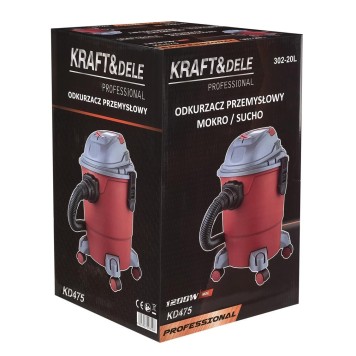 Odkurzacz przemysłowy 20L 1200W KD475