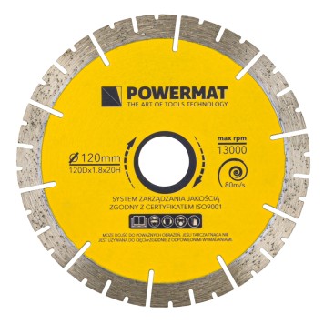 Tarcza diamentowa segmentowa 120mm PM-TDG-120M