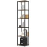 REGAŁ METALOWY LOFT 400 CZARNY/DĄB CRAFT