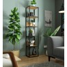 REGAŁ METALOWY LOFT 400 CZARNY/DĄB CRAFT