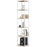 REGAŁ METALOWY LOFT 400 BIAŁY/DĄB SONOMA