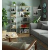 REGAŁ METALOWY LOFT 400 BIAŁY/DĄB ARTISAN
