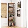 REGAŁ METALOWY LOFT 500 CZARNY/DĄB CRAFT