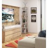 REGAŁ METALOWY LOFT 500 BIAŁY/DĄB SONOMA
