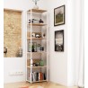 REGAŁ METALOWY LOFT 500 BIAŁY/DĄB SONOMA