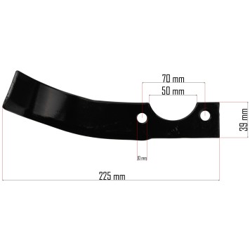 Nóż lewy do glebogryzarki PM-GGS-700M-NOL