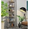 REGAŁ METALOWY LOFT 600 BIAŁY/DĄB SONOMA