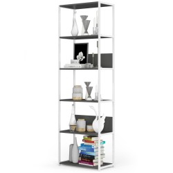 REGAŁ METALOWY LOFT 600 BIAŁY/SZARY