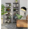REGAŁ METALOWY LOFT 600 BIAŁY/SZARY