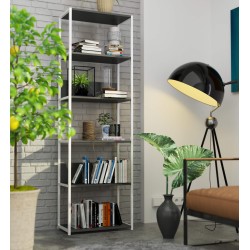 REGAŁ METALOWY LOFT 600 BIAŁY/SZARY