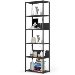 REGAŁ METALOWY LOFT 600 CZARNY/CZARNY