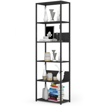REGAŁ METALOWY LOFT 600 CZARNY/CZARNY
