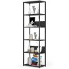 REGAŁ METALOWY LOFT 600 CZARNY/CZARNY
