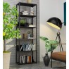 REGAŁ METALOWY LOFT 600 CZARNY/CZARNY