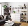 REGAŁ METALOWY LOFT 700 BIAŁY/DĄB ARTISAN