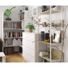 REGAŁ METALOWY LOFT 700 BIAŁY/DĄB ARTISAN