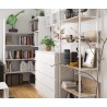 REGAŁ METALOWY LOFT 700 BIAŁY/DĄB SONOMA