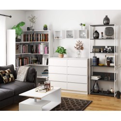 REGAŁ METALOWY LOFT 700 BIAŁY/SZARY