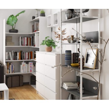 REGAŁ METALOWY LOFT 700 BIAŁY/SZARY