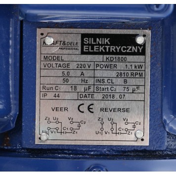 Silnik elektryczny 1,1KW 220V KD1800