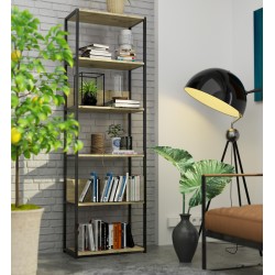 REGAŁ INDUSTRIALNY 600 CZARNY/DĄB ARTISAN