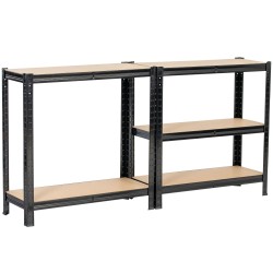 2x REGAŁ METALOWY 70x30x154 CZARNY