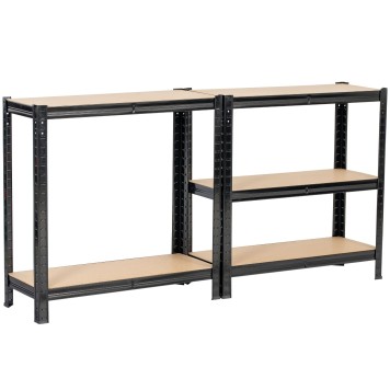 2x REGAŁ METALOWY 70x30x154 CZARNY