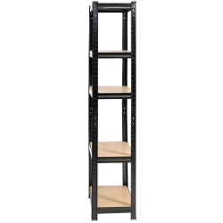 2x REGAŁ METALOWY 70x30x154 CZARNY