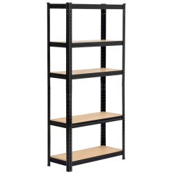 2x REGAŁ METALOWY 70x30x154 CZARNY