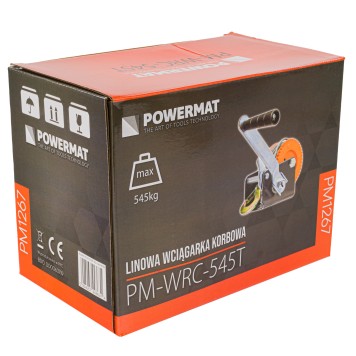 Wciągarka wyciągarka linowa ręczna 545kg 10m PM-WRC-545T