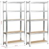 2x REGAŁ METALOWY 70x30x154 SREBRNY
