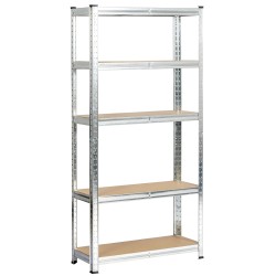 2x REGAŁ METALOWY 70x30x154 SREBRNY