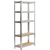 2x REGAŁ METALOWY 70x30x154 SREBRNY