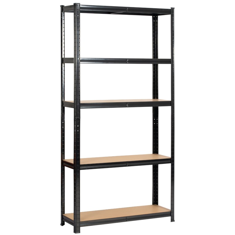 REGAŁ METALOWY 90x30x180 CZARNY
