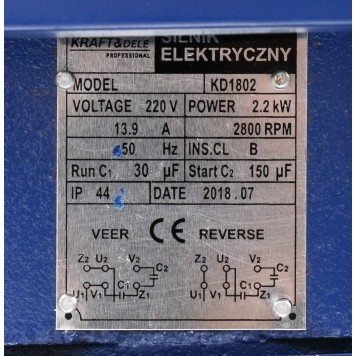 Silnik elektryczny 2,2KW 220V 2800rpm KD1802