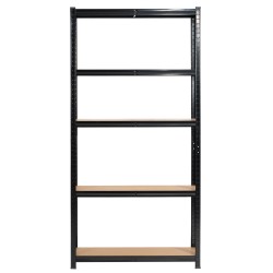 REGAŁ METALOWY 90x30x180 CZARNY