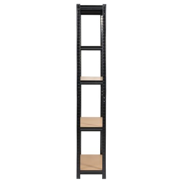 REGAŁ METALOWY 90x30x180 CZARNY