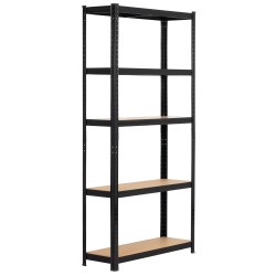 REGAŁ METALOWY 90x30x180 CZARNY