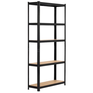 REGAŁ METALOWY 90x30x180 CZARNY