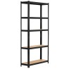 REGAŁ METALOWY 90x30x180 CZARNY
