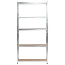 REGAŁ METALOWY 90x30x180 SREBRNY