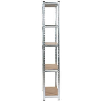 REGAŁ METALOWY 90x30x180 SREBRNY