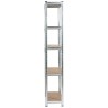 REGAŁ METALOWY 90x30x180 SREBRNY