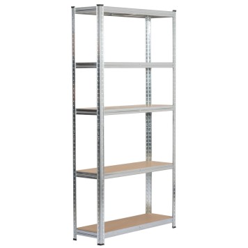 REGAŁ METALOWY 90x30x180 SREBRNY